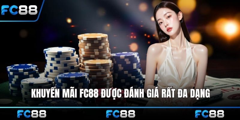 Khuyến mãi FC88 được đánh giá rất đa dạng